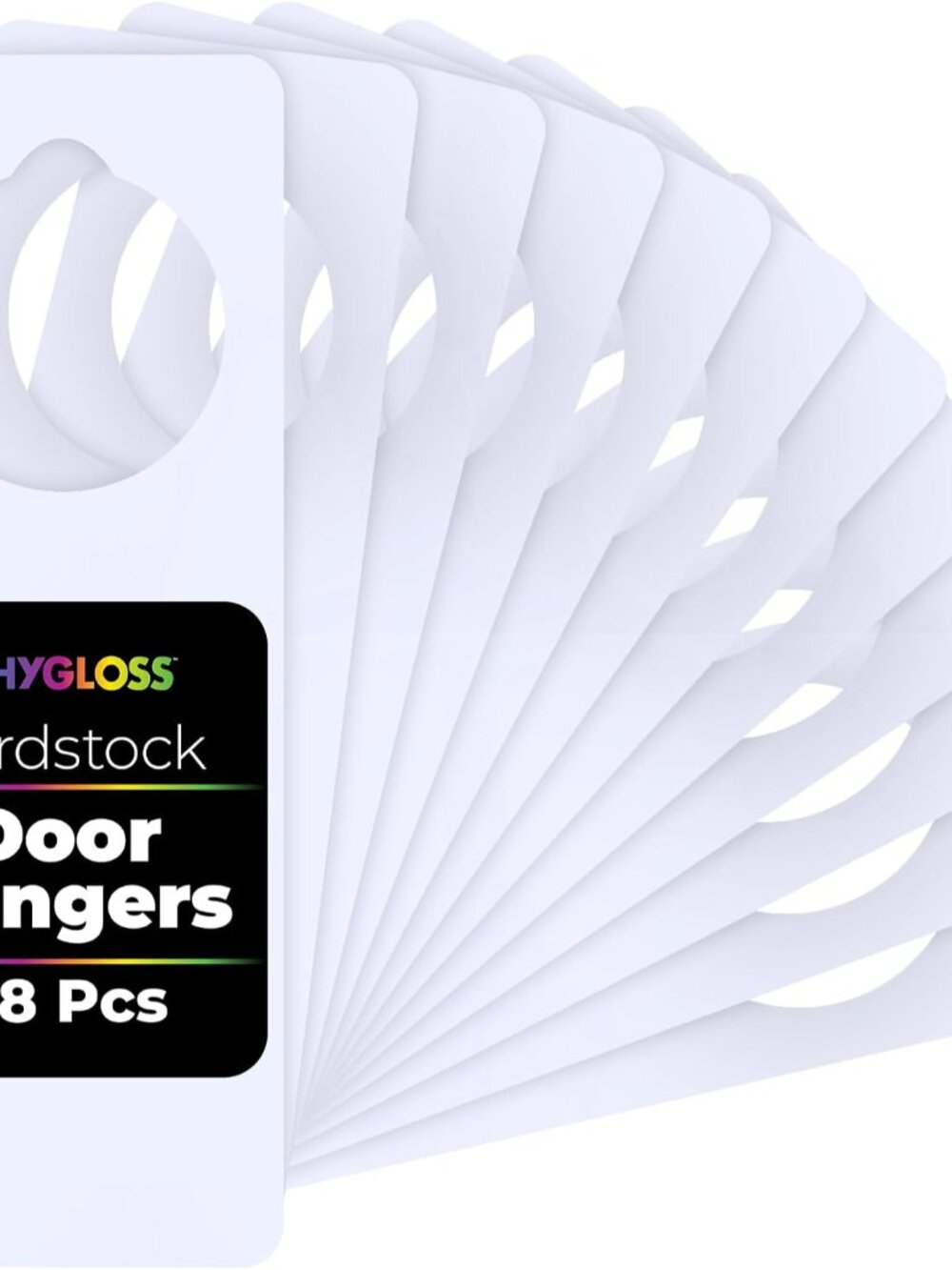 Cardstock Door Knob Hanger Blank White for Crafts - 48. Pcs - for Easy Decorate/